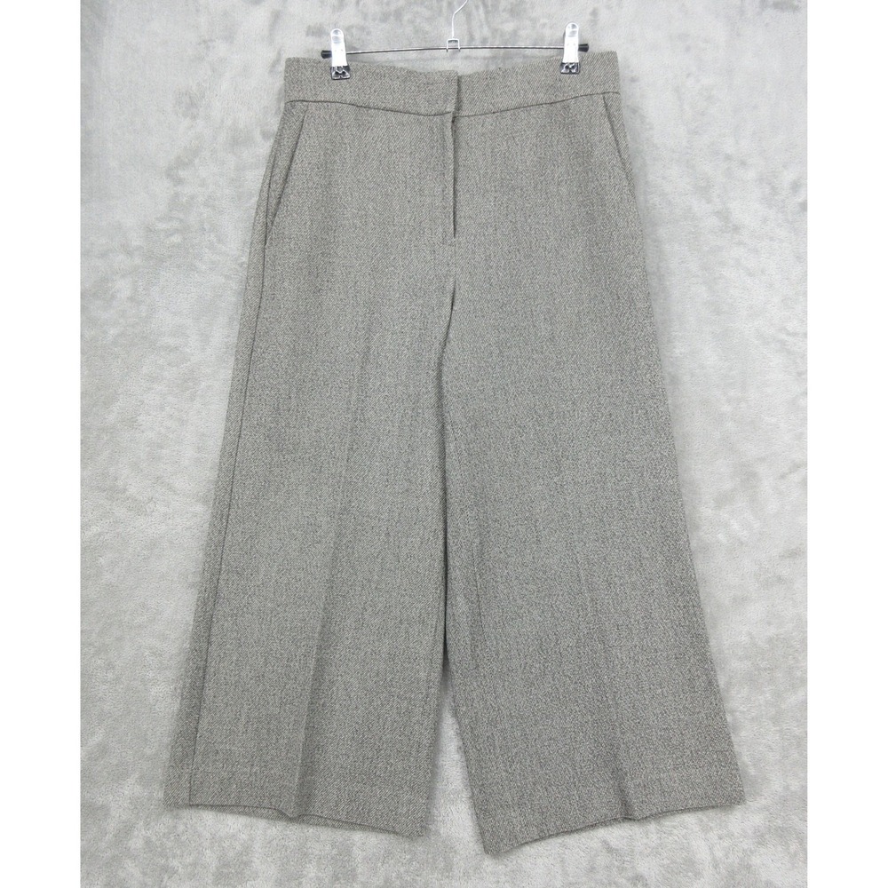 Ann Taylor Pants Womens 8 Wide Leg Office‎ Career Gaucho High Waist Trouser Gray